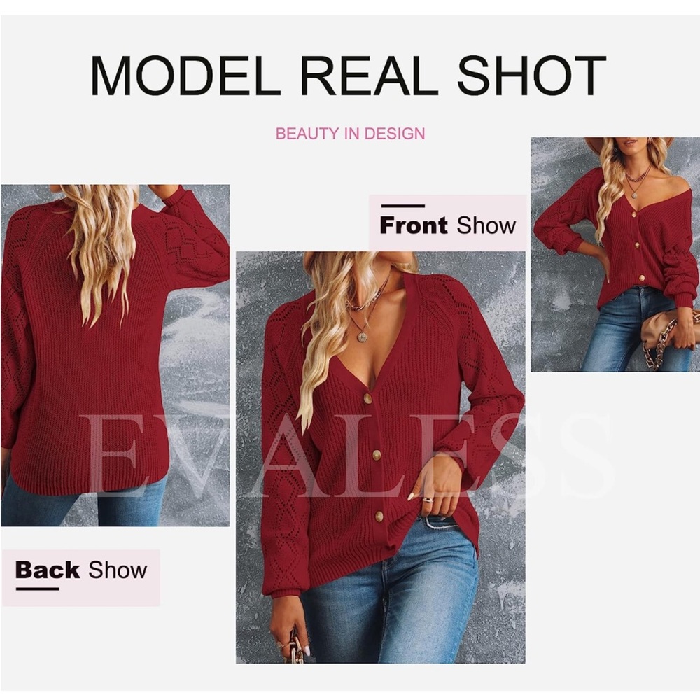 Sexy v neck cardigan - Picture 6 of 8
